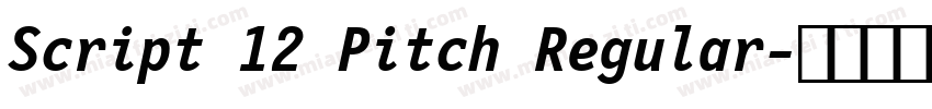 Script 12 Pitch Regular字体转换